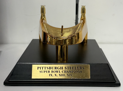 Danbury Mint Pittsburgh Steelers Super Bowl Dynasty Porcelain Trophy Bradshaw