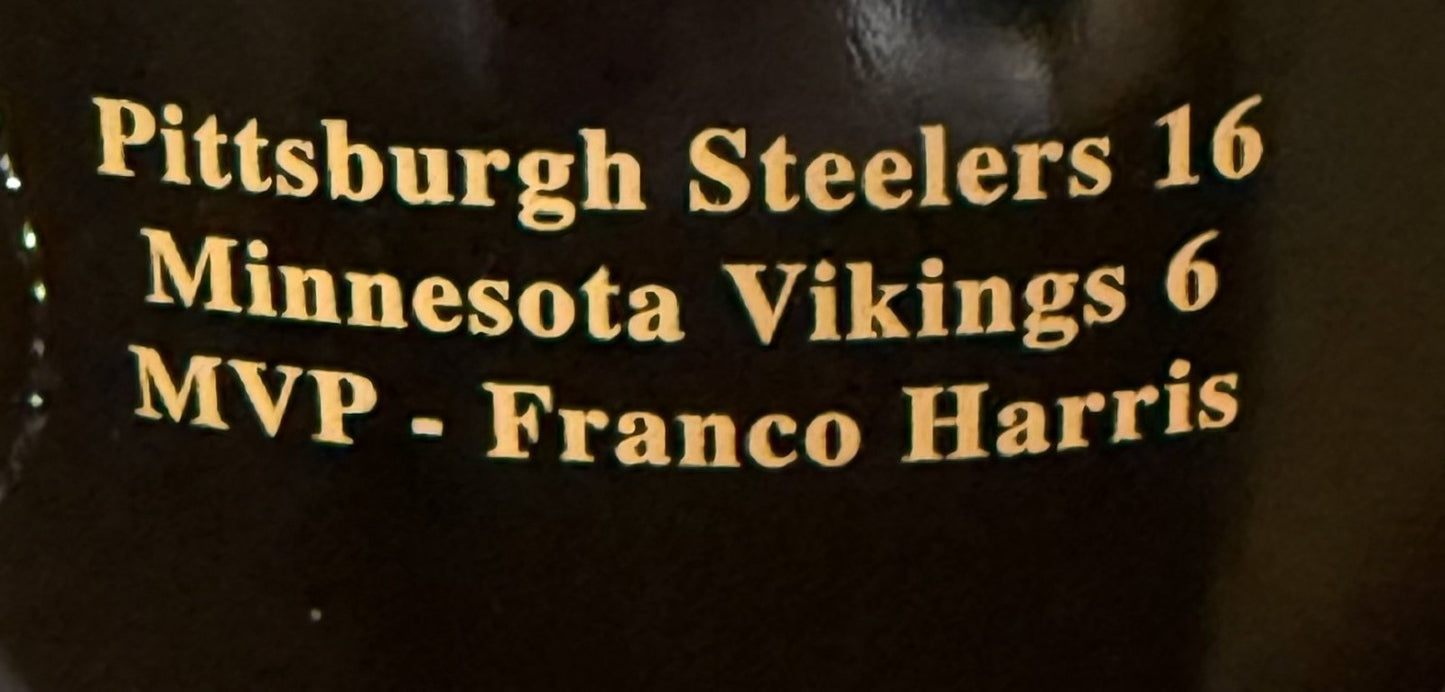 Danbury Mint Pittsburgh Steelers Super Bowl Dynasty Porcelain Trophy Bradshaw