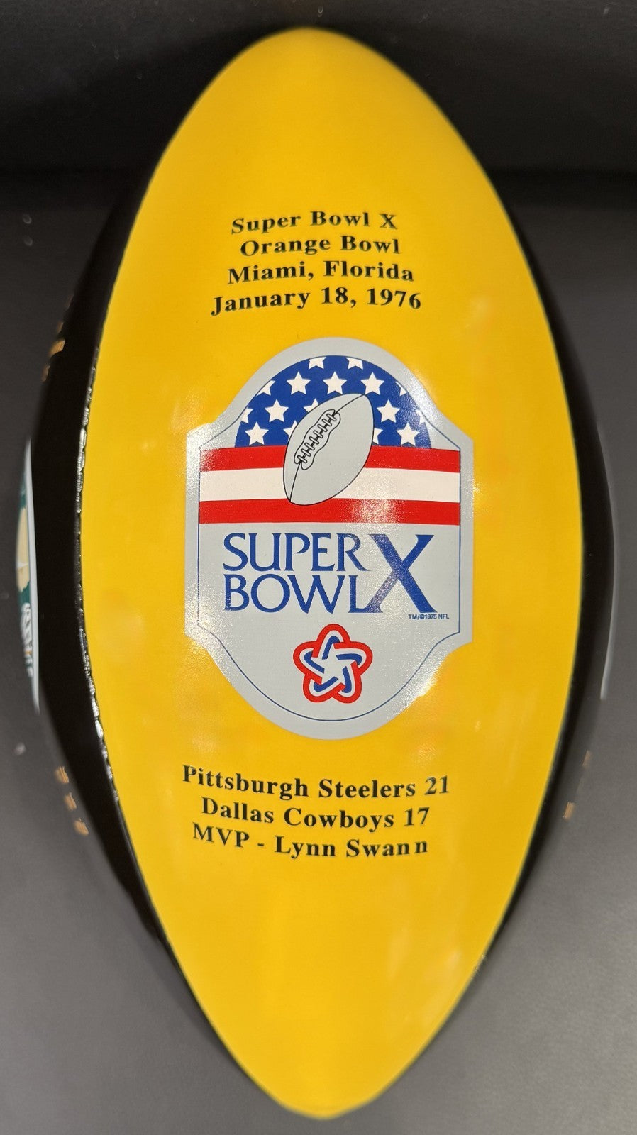 Danbury Mint Pittsburgh Steelers Super Bowl Dynasty Porcelain Trophy Bradshaw