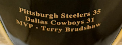 Danbury Mint Pittsburgh Steelers Super Bowl Dynasty Porcelain Trophy Bradshaw
