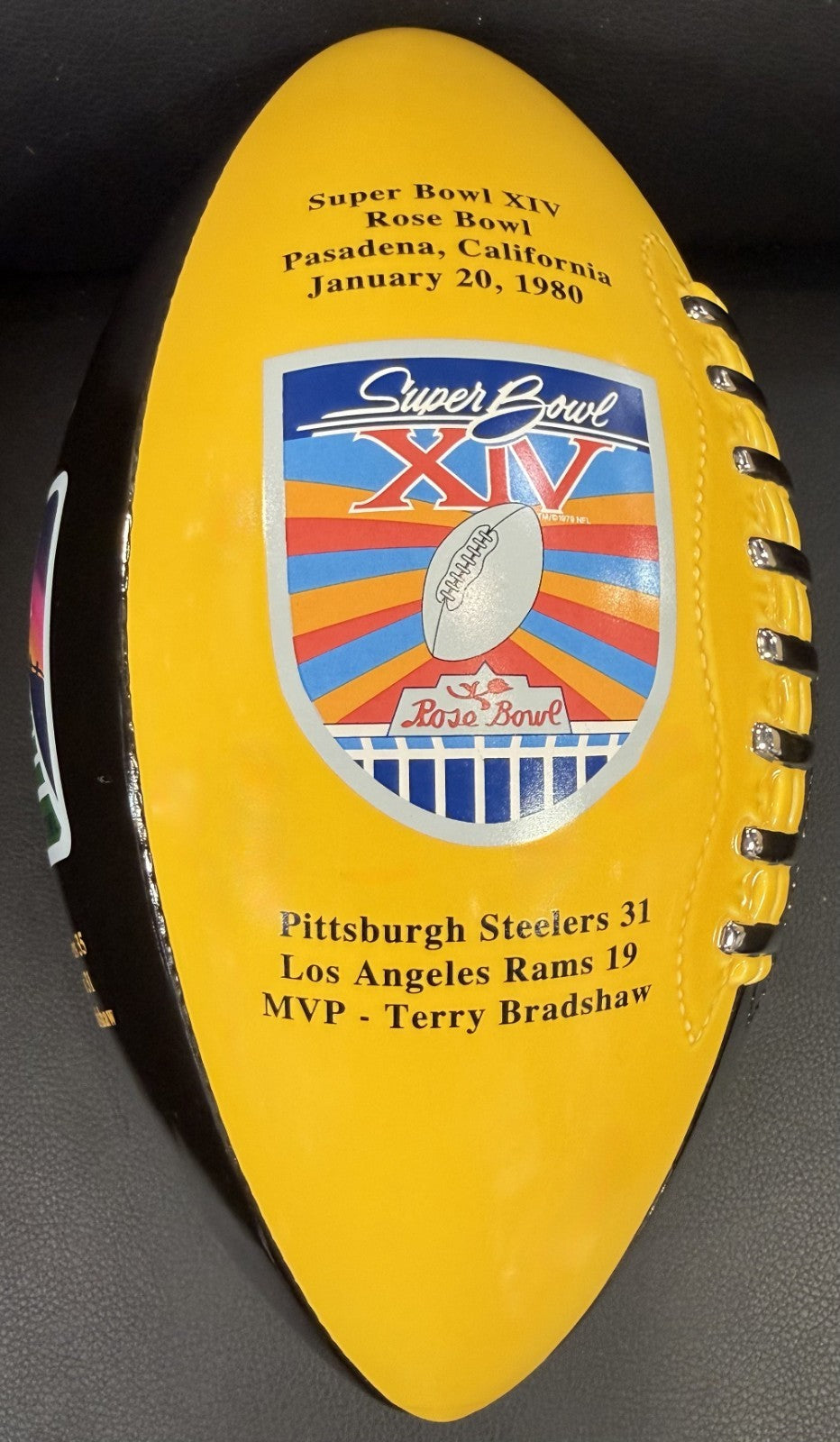 Danbury Mint Pittsburgh Steelers Super Bowl Dynasty Porcelain Trophy Bradshaw