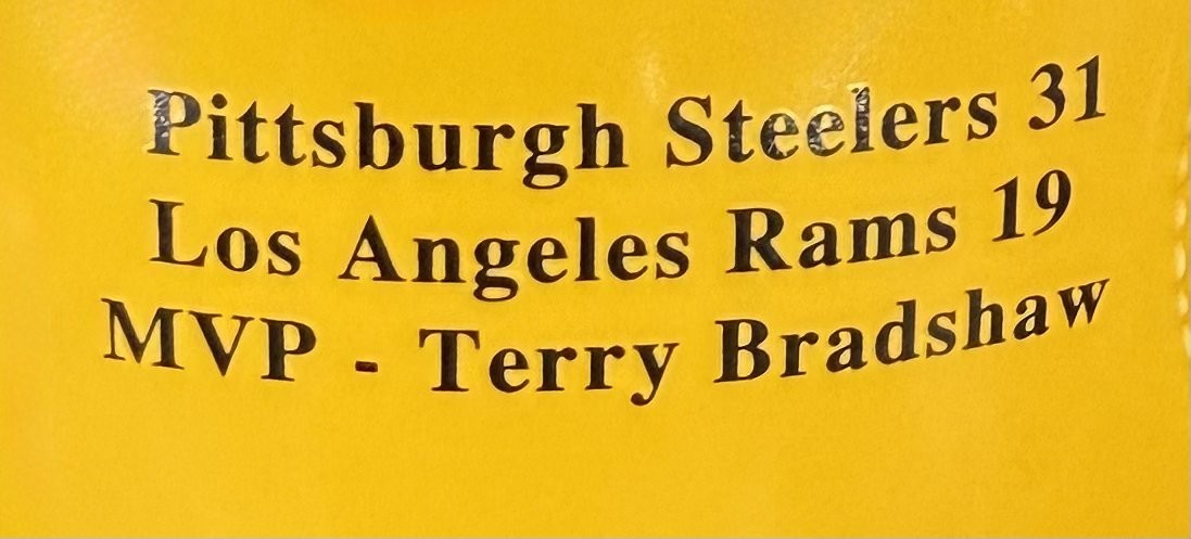 Danbury Mint Pittsburgh Steelers Super Bowl Dynasty Porcelain Trophy Bradshaw