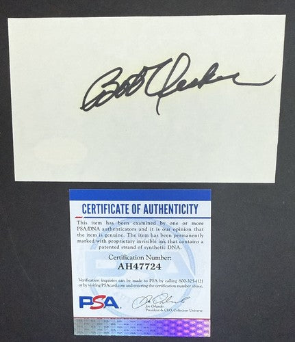 Bob Uecker Milwaukee Brewers Mr Baseball Signed 3x5 Index Card Mint Auto Psa Coa