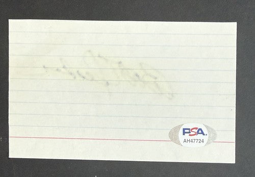 Bob Uecker Milwaukee Brewers Mr Baseball Signed 3x5 Index Card Mint Auto Psa Coa