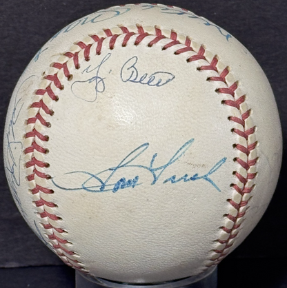 Yankees Signed Cronin Baseball Billy Martin Mickey Mantle Berra HOF 8 Auto PSA