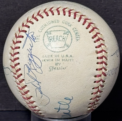 Yankees Signed Cronin Baseball Billy Martin Mickey Mantle Berra HOF 8 Auto PSA