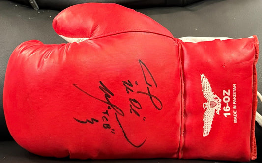 Tommy Morrison Signed 16 0z Red Boxing Glove The Duke TCB Auto Rocky CBM COA