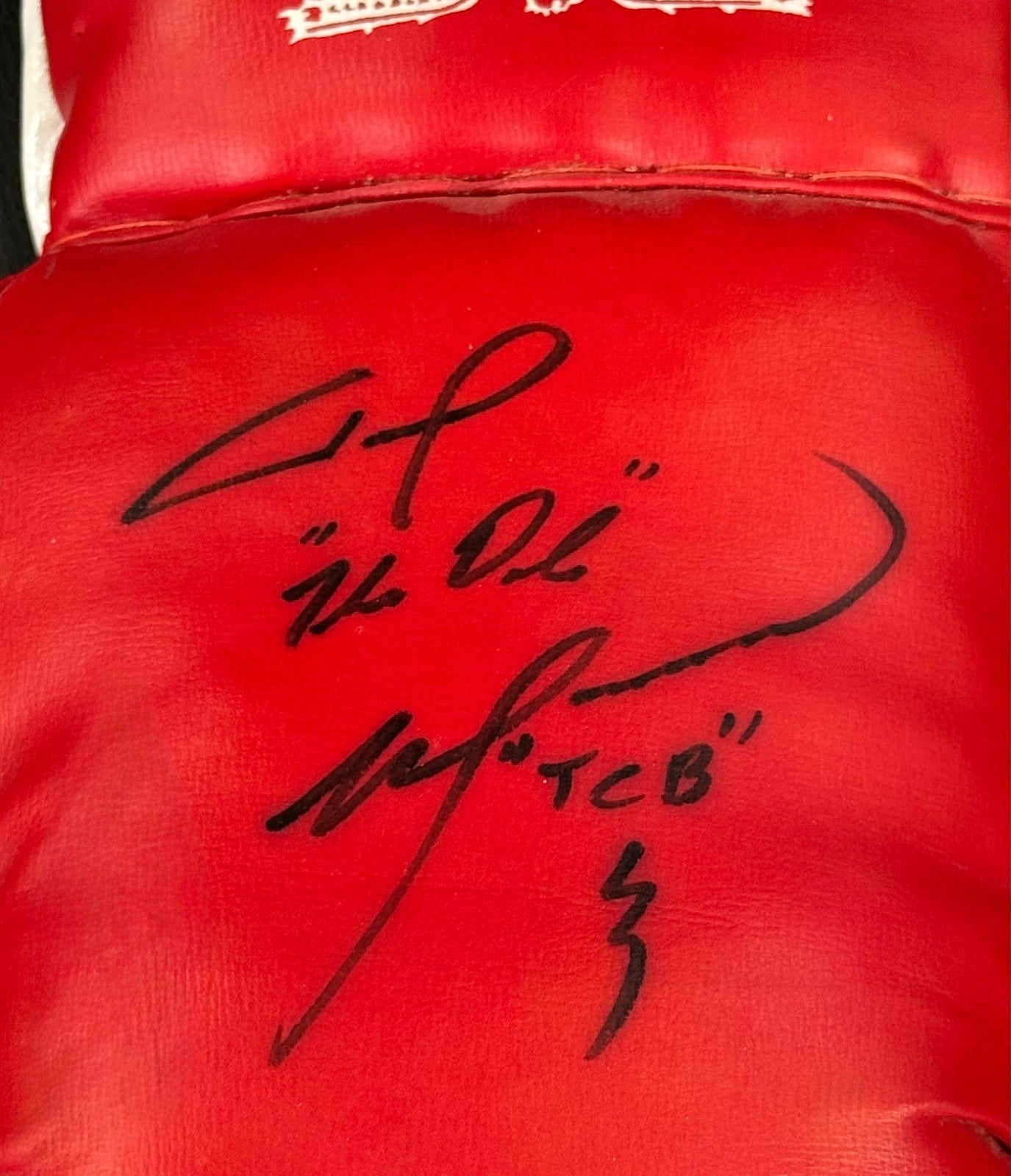 Tommy Morrison Signed 16 0z Red Boxing Glove The Duke TCB Auto Rocky CBM COA