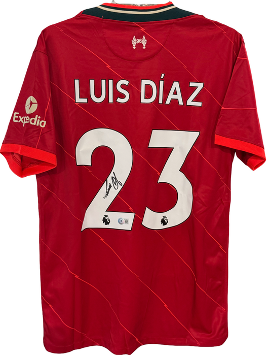 Luis Diaz Signed Nike Liverpool Home 2021/22 Jersey Auto BAS COA Size L