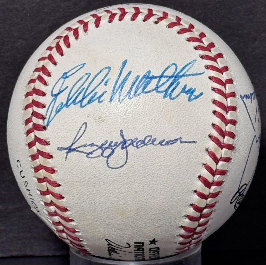 500 HR Club Signed NL Baseball Mickey Mantle Hank Aaron 6 Auto PSA LOA HOF