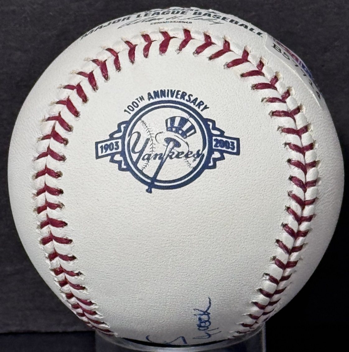 Roger Clemens Signed 100th Anniv NY Yankees Baseball 300W 4000K Auto PSA LOA HOF