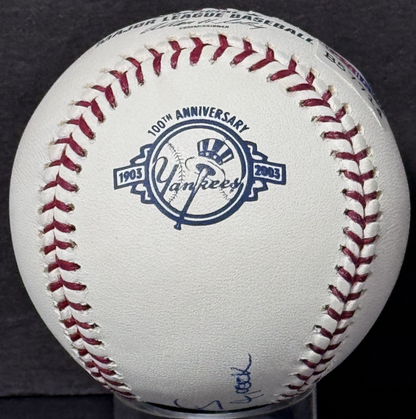 Roger Clemens Signed 100th Anniv NY Yankees Baseball 300W 4000K Auto PSA LOA HOF