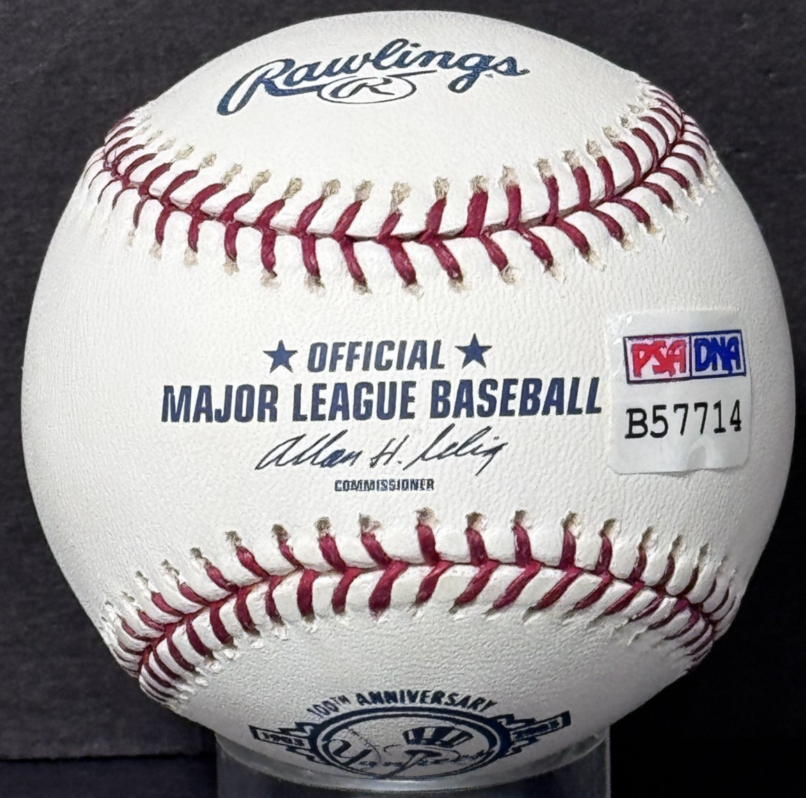 Roger Clemens Signed 100th Anniv NY Yankees Baseball 300W 4000K Auto PSA LOA HOF