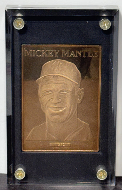 Mickey Mantle 1995 Enviromint Set Bronze Silver Gold Pure .999 Silver Yankees