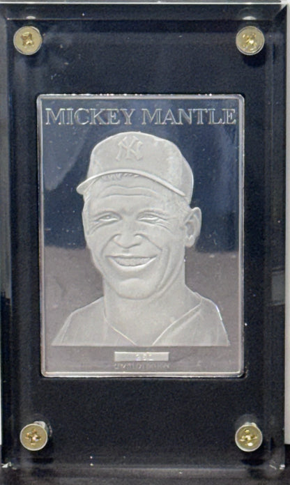 Mickey Mantle 1995 Enviromint Set Bronze Silver Gold Pure .999 Silver Yankees