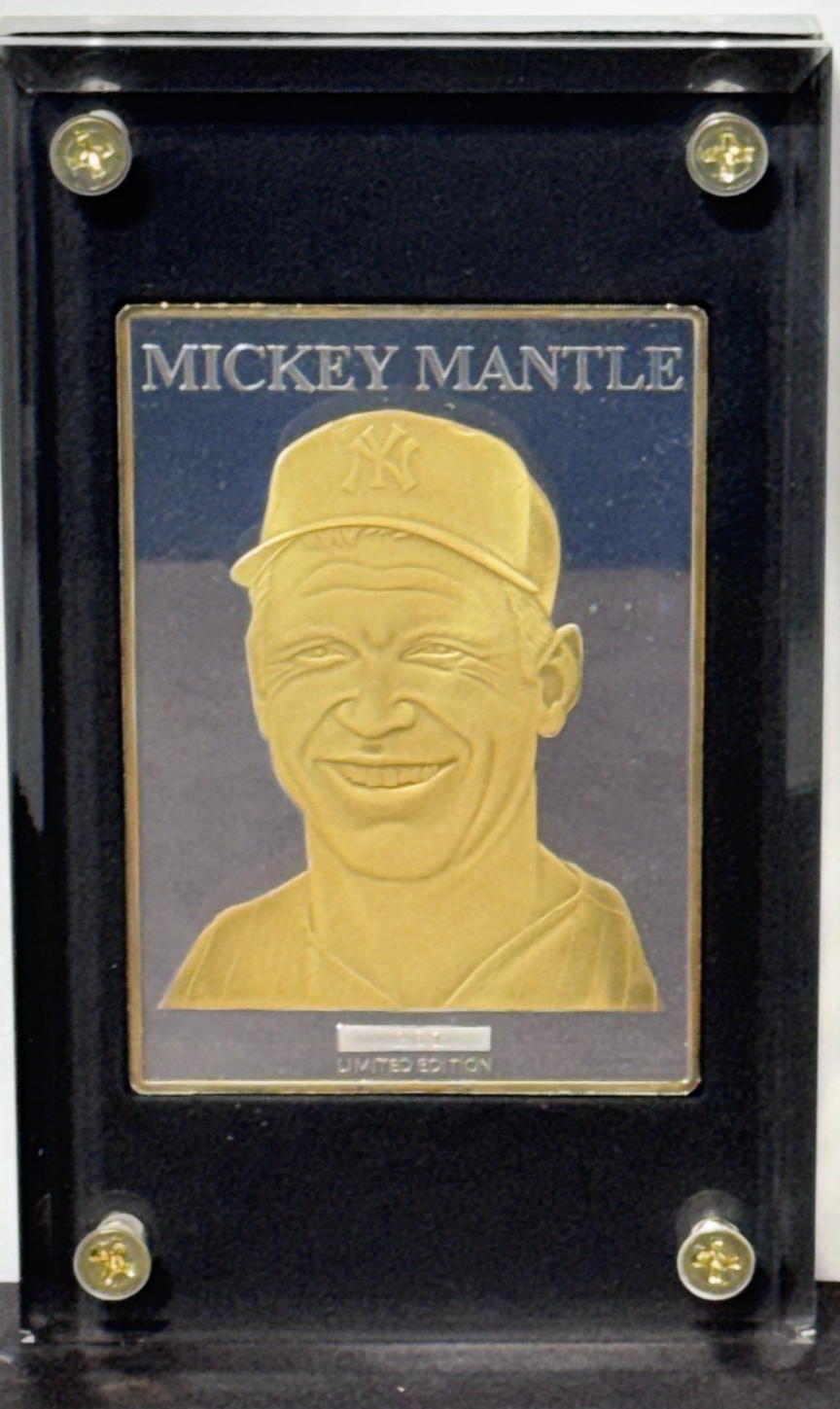 Mickey Mantle 1995 Enviromint Set Bronze Silver Gold Pure .999 Silver Yankees