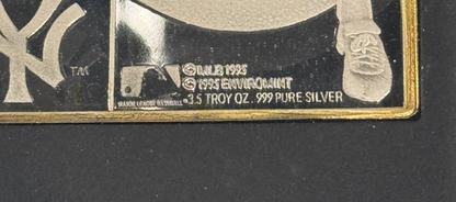 Mickey Mantle 1995 Enviromint Set Bronze Silver Gold Pure .999 Silver Yankees