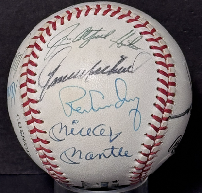 1980s NY Yankees Signed NL Baseball Mickey Mantle Ford 11 Auto PSA LOA 3 HOF