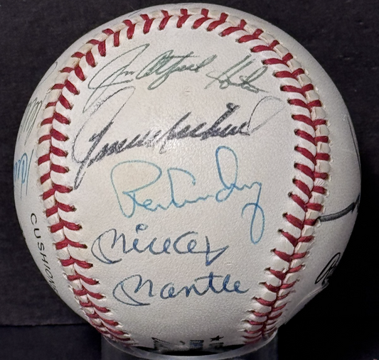 1980s NY Yankees Signed NL Baseball Mickey Mantle Ford 11 Auto PSA LOA 3 HOF