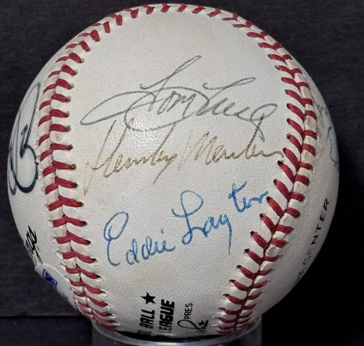 1980s NY Yankees Signed NL Baseball Mickey Mantle Ford 11 Auto PSA LOA 3 HOF