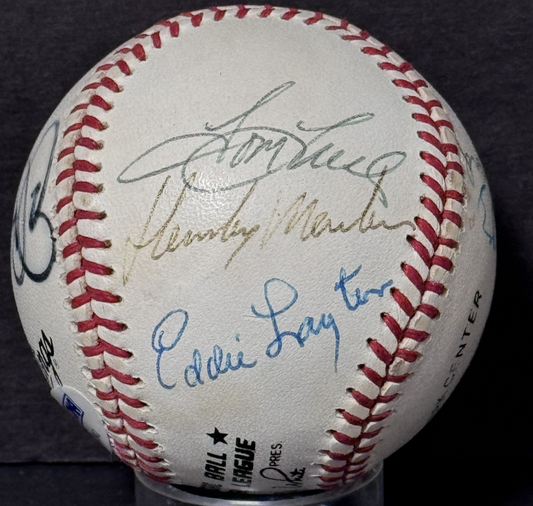 1980s NY Yankees Signed NL Baseball Mickey Mantle Ford 11 Auto PSA LOA 3 HOF