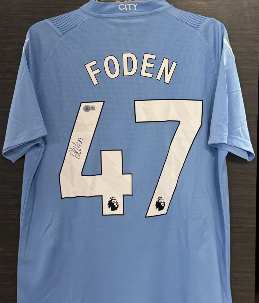 Phil Foden Signed Puma Manchester City Jersey Auto BAS COA Size L
