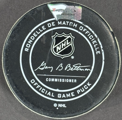 Florida Panthers Game Used 25th Anniv Hockey Puck Vs NY Rangers 12/8/18 Fanatics