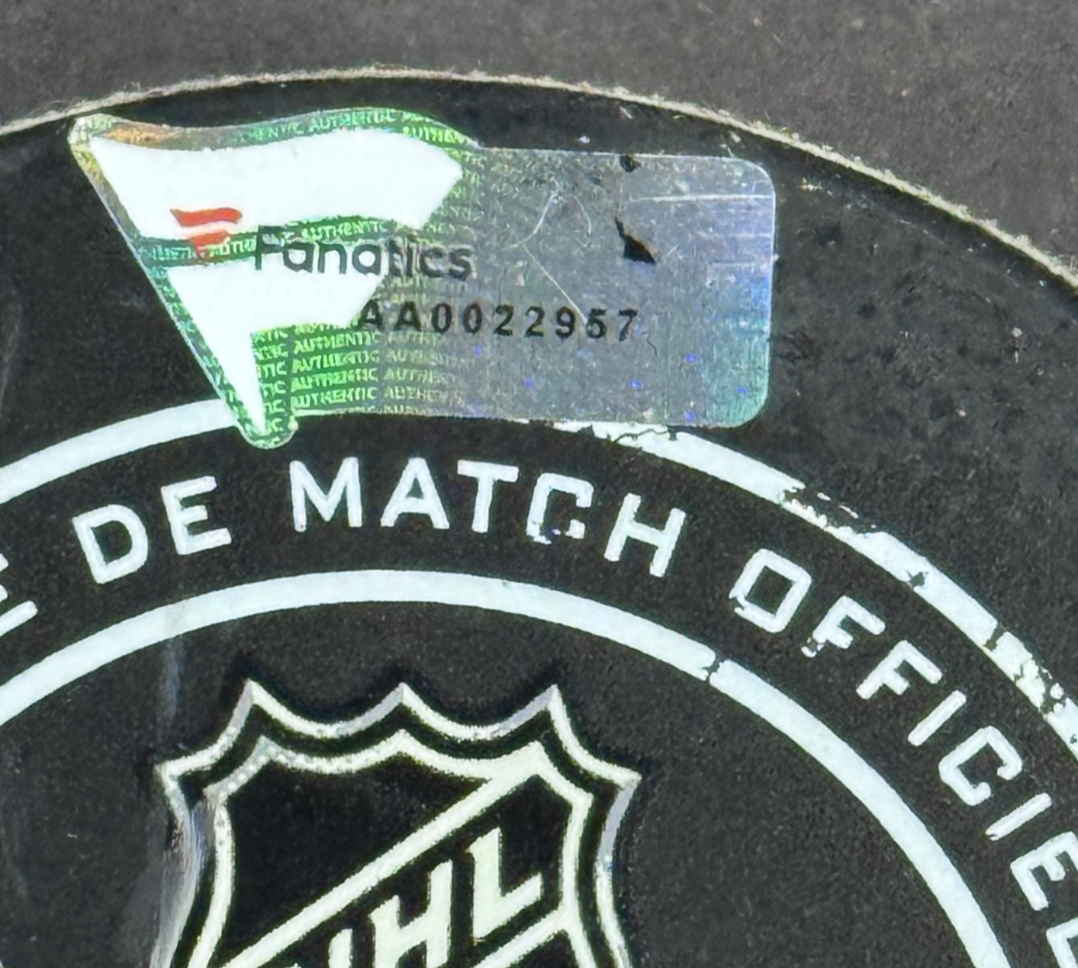 Florida Panthers Game Used 25th Anniv Hockey Puck Vs NY Rangers 12/8/18 Fanatics