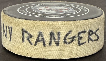 Florida Panthers Game Used 25th Anniv Hockey Puck Vs NY Rangers 12/8/18 Fanatics