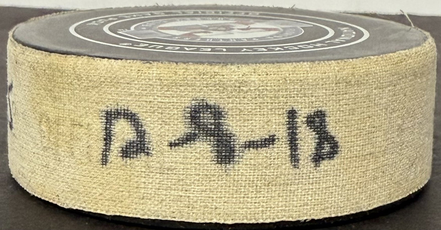 Florida Panthers Game Used 25th Anniv Hockey Puck Vs NY Rangers 12/8/18 Fanatics