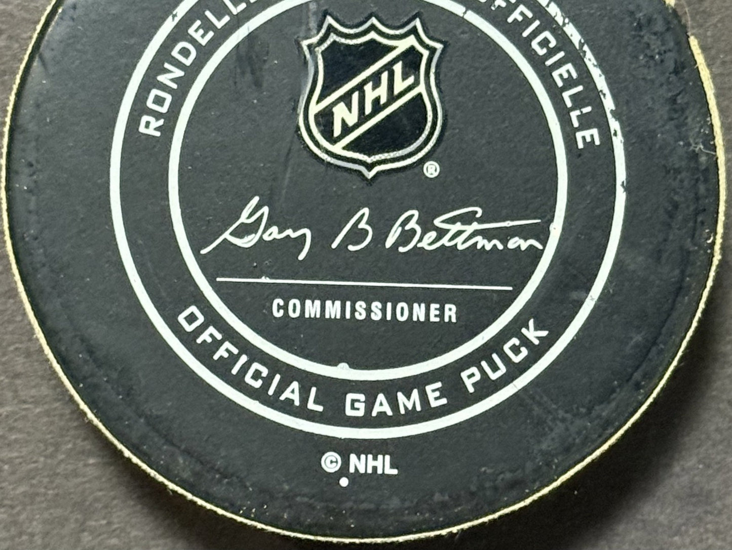 Florida Panthers Game Used 25th Anniv Hockey Puck Vs NY Rangers 12/8/18 Fanatics