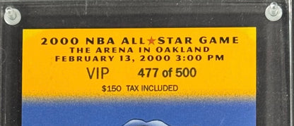 Official 2000 NBA All Star Game VIP Ticket LE /500 Oakland CA Duncan Shaq MVP MT