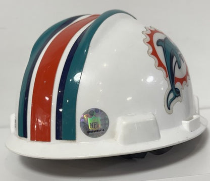 Miami Dolphins NFL Hard Hat Size M  Construction Hat MSA NFL Holo Licensed