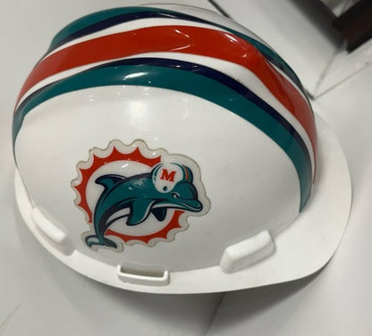 Miami Dolphins NFL Hard Hat Size M  Construction Hat MSA NFL Holo Licensed