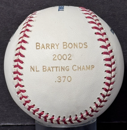Barry Bonds Signed Batting Title Baseball LE /500 .370 Auto Bonds COA SF Giants
