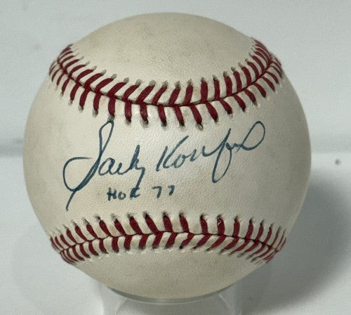 Sandy Koufax Dodgers Signed Official N.L Baseball Hof 72 Auto PSA Coa
