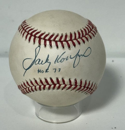 Sandy Koufax Dodgers Signed Official N.L Baseball Hof 72 Auto PSA Coa