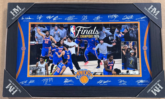 Ny Knicks 2026 NBA Champs Team Celebration Framed Highland Mint Photo OG Brunson