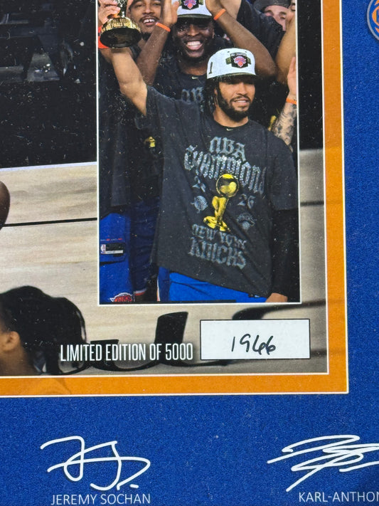Ny Knicks 2026 NBA Champs Team Celebration Framed Highland Mint Photo OG Brunson