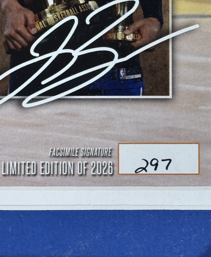 Jalen Brunson #11 NY Knicks 2026 Finals MVP Framed Photo w/ Coin Highland Mint