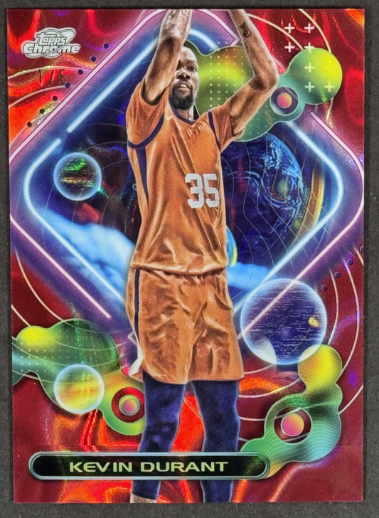 2024 Topps Chrome Cosmic NBA Kevin Durant Red Flare LE 1/5 Mint Suns Rockets