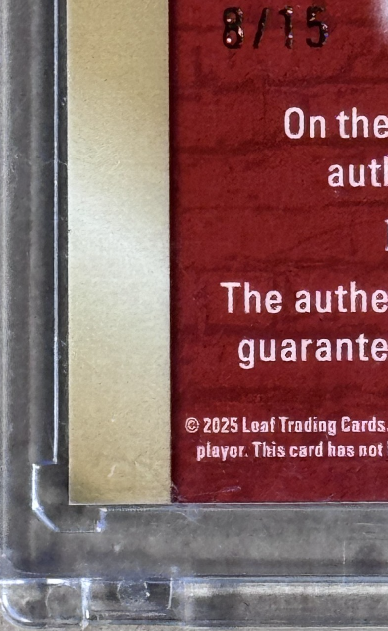 2025 Leaf Metal Barry Switzer Candy Cane Prismatic Auto /15 #BA-BS2 Oklahoma HC