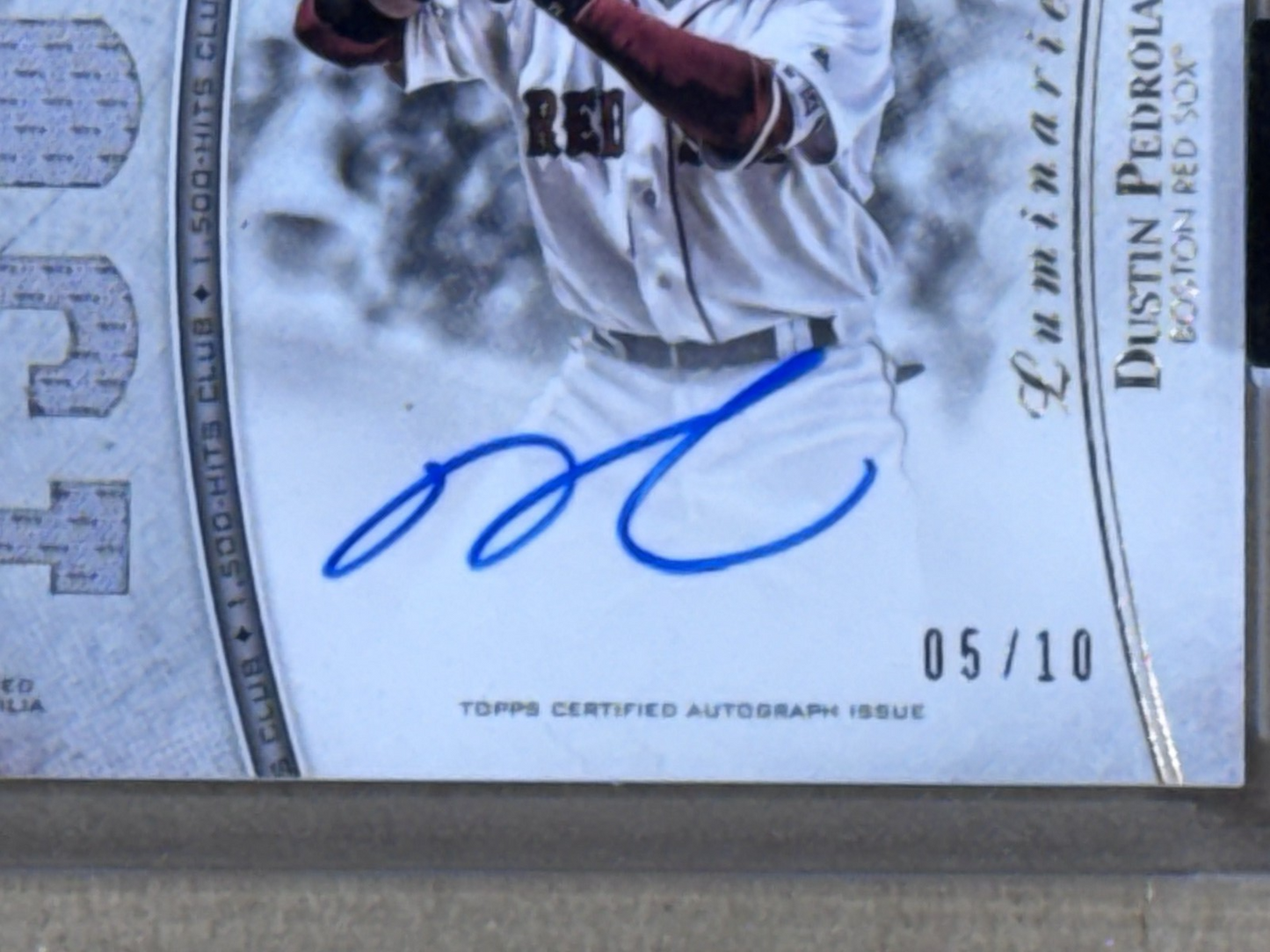 2017 Topps Luminaries Dustin Pedroia Hit Kings Patch Auto /10 Sealed Red Sox