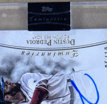 2017 Topps Luminaries Dustin Pedroia Hit Kings Patch Auto /10 Sealed Red Sox