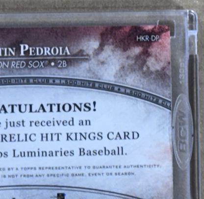 2017 Topps Luminaries Dustin Pedroia Hit Kings Patch Auto /10 Sealed Red Sox