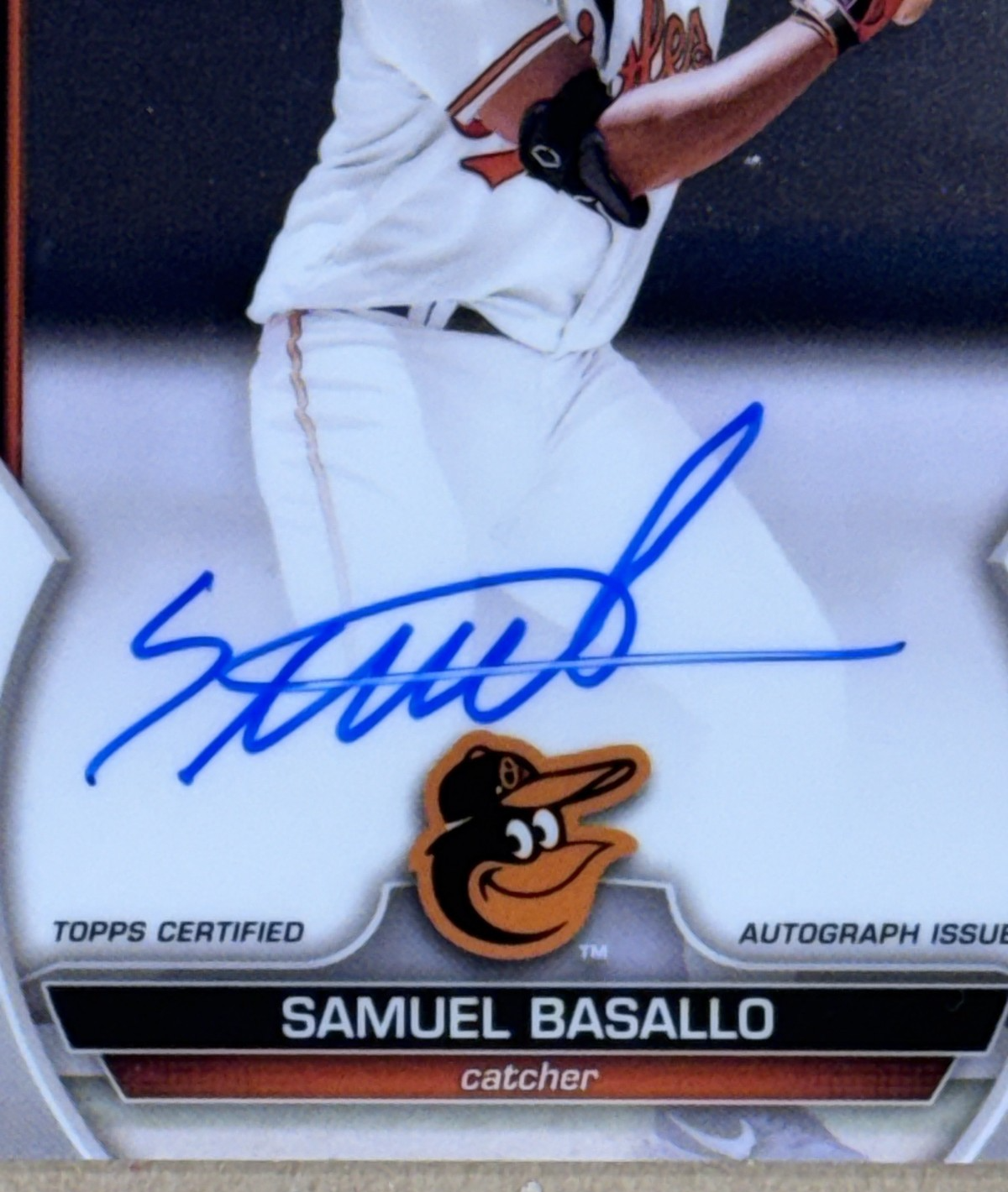 2023 Topps Bowman Chrome Prospect Samuel Basallo Auto #CPA-SB Orioles Rookie RC
