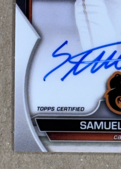 2023 Topps Bowman Chrome Prospect Samuel Basallo Auto #CPA-SB Orioles Rookie RC