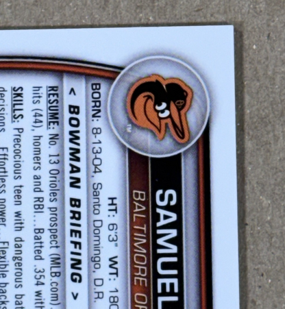 2023 Topps Bowman Chrome Prospect Samuel Basallo Auto #CPA-SB Orioles Rookie RC