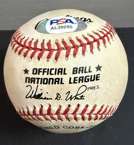 TOM SEAVER Signed Full Name N.L Baseball GEORGE THOMAS SEAVER HOF METS PSA Coa