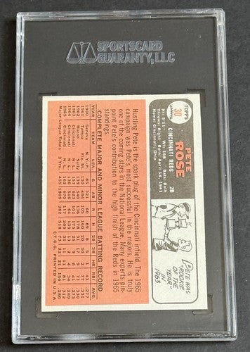 PETE ROSE 966 Topps Baseball #30 Graded SGC 7 NM NEAR MINT Crisp Clean Beauty